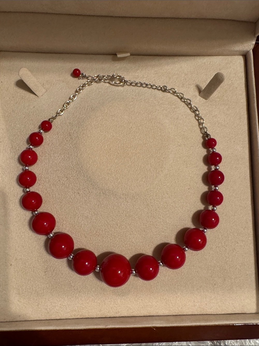 🧡🧡🧡3 For $15 Bundle 3 Pieces of Jewelry Red Graduated Bead Necklace